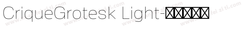 CriqueGrotesk Light字体转换
